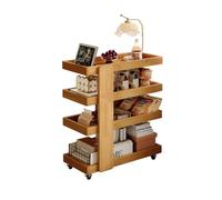 AIZYR Carrello Portaoggetti A 4 Ripiani Carrello da Cucina Stretto, Carrello Porta Legna Libreria Mobile Scaffale per Cucina, Bagno, Soggiorno