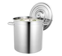 AIZYR Pentola Per Brodo Professionale in Acciaio Inox 304 Pentola Per Brodo, Pentola Per Zuppa Resistente Pentola Per Cottura Pentole Da Cucina Per Piano Cottura A Induzione E Fornelli A Gas,45cm*45cm