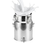AIZYRLYR Latte in Acciaio Inossidabile, Seal Latte Secchio Latte Lattina con Spigot E Coperchio Sigillato Barrello di Trasporto Contenitore Alimentare per Ristorante Cucina Agriturismo,9L 22x24CM