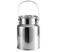 AIZYRLYR Secchio per Il Latte in Acciaio Inossidabile, con Coperchio A Chiusura Ermetica Bidone per Il Latte Contenitore Ermetico per La Conservazione per Cucina, Fattoria E Ristoranti,5L 17x24CM