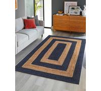 Aizza Trends Tappeto per cameretta dei bambini, 9 x 1,8 m, colore: blu navy e beige