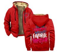 AJ Lee Your Favorite Wrestler Merch Felpa con cappuccio e cerniera, parka unisex a maniche lunghe Streetwear, Rosso, L