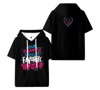 AJ Lee Your Favorite Wrestler Merch T-shirt con cappuccio, unisex, a maniche corte, abbigliamento casual alla moda, Nero , XL