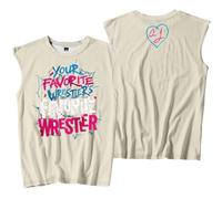 AJ Lee Your Favorite Wrestler Tank Tops Maglietta senza maniche unisex casual abbigliamento sportivo all'aperto, Beige, XXS
