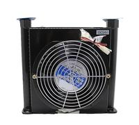 AJ1025T-CA 25L/MIN Flusso Piccolo Radiatore Raffreddamento Olio Scambiatore di Calore Radiatore Olio Radiatore Idraulico Lega di Alluminio Raffreddatore Aria 3Mpa Ampia applicazione(DC 12V)