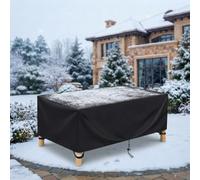 AJALGZ Copertura Mobili da Giardino Coperture Tavoli Esterno 70x55x40cm Impermeabile Copertura per Tavolo da Patio in Tessuto Oxford 420D, Antivento, Anti-UV, Per Patio, Esterni, Nero