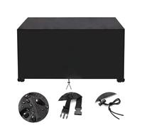 AJALGZ Copertura per Mobili da Giardino 165x95x80cm/LxWxH Telo Copritavolo Da Esterno Impermeabile Copridivano per Mobile Esterno Copritavolo da Esterno per Patio Copertura Divano Esterno - Nero