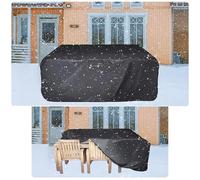 AJALGZ Copertura per Tavolo da Giardino Impermeabile Copertura per Mobili da Giardino Antivento, 195x135x100cm/Lunghezza x Larghezza x Altezza Anti-UV Tessuto Oxford 420D Copertura Tavolo Esterno