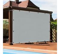 AJALGZ Ombreggiante a Vela Da Sole per Esterno 1.8x5.1m Impermeabile Protezione Raggi UV 95% Tenda Ombreggiante Esterno Adatta per Giardini, Piscine, Esterno, Terrazzo- Grigio chiaro
