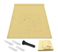 AJALGZ Rettangolare Tenda a Vela Ombreggiante 2.9x5.2m Impermeabile e Anti-UV - Telo da Sole con Occhielli Inox - Copertura Protezione Solare per Esterni e Terrazzoa Conversione, Giallo