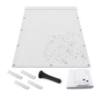 AJALGZ Rettangolare Tenda a Vela Ombreggiante 2.9x5.2m Impermeabile e Anti-UV - Telo da Sole con Occhielli Inox - Copertura Protezione Solare per Esterni e Terrazzoa Conversione, Bianco