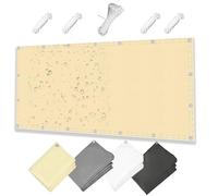 AJALGZ Telo Vela Ombreggiante Impermeabile 1.2x5m Quadrata/Rettangolar Tenda a Vela per Esterno Protezione Raggi UV per Piscine Giardino Terrazza,Diverse dimensioni e colori, Amarillo claro