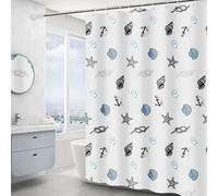 AJALGZ Tenda da doccia a conchiglia piccola e semplice, impermeabile, per proteggere la privacy, facile da pulire, decorazione per WC, schermo per vasca (110x200 cm/lavabile)