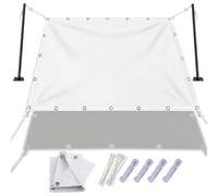 AJALGZ Tende a Vela per Esterno 1.9x5.2m Tenda Vele ombreggianti Rettangolare Vele Parasole da Giardino Protezione UV per Esterno, Giardino e Terrazza - Bianco