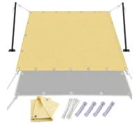 AJALGZ Tende a Vela per Esterno 2.9x5.5m Tenda Vele ombreggianti Rettangolare Vele Parasole da Giardino Protezione UV per Esterno, Giardino e Terrazza - Giallo Chiaro