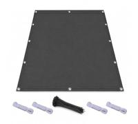 AJALGZ Vela Ombreggiante 2.9x5.3m Rettangolare Impermeabile - Tenda da Sole per Esterno Anti-UV - Telo Parasole con Occhielli e Corde per Giardino, Terrazzo, Patio - Antracite