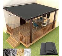 AJALGZ Vele parasole da giardino rettangolare 2.9x5.6m Impermeabile e resistente ai raggi UV Tessuto per vela ombreggiante tende da sole da esterno per patio cortile prato balcone pergola Antracite