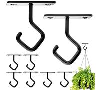 AJART Ganci da soffitto per piante sospese: gancio per piante in ferro da parete, 8 pezzi da 6,3 cm, gancio a soffitto per uso interno