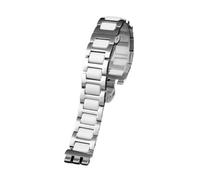 AJASMKLX Bracciale for cinturino in acciaio inossidabile in metallo adatto for Swatch YGS749G YCS Yas YGS IRONY cinturino a catena for orologio da donna in ceramica 17mm 19mm 21mm(SWQ-02-silver,19mm)
