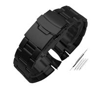 AJASMKLX Cinturino for orologio ad arco adatto for cinturino Casio MDV-106 MDV-107 MDV-106D MTP-VD01 Cinturino da uomo in metallo in acciaio inossidabile cinturino nero 22mm(Three beads Black)