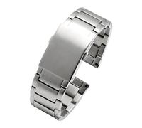 AJASMKLX Cinturino in acciaio inossidabile massiccio adatto for Seven Friday Diesel 28mm Cinturino for orologio da uomo di grandi dimensioni Bracciale sostitutivo(A-silver)