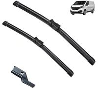 AjaxCat Tergicristalli Kit di Spazzole tergicristallo per Renault Trafic MK3 2014-2023，Flat Blade ad Alte Prestazioni, Maggior visibilità su Strada Anteriore Confezione da 2