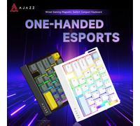 AJAZZ AK029 Interruttore magnetico da gioco cablato Tastiera compatta Hot-swap Sezione completa vera precisione 0,01 mm