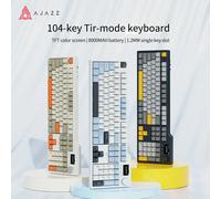 AJAZZ AK35i V3 MAX Tastiera meccanica Tastiera wireless Tastiera da gioco Connessione tripla modalità con schermo Illuminazione RGB Fai da te Gray rice orange