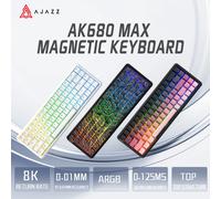 AJAZZ AK680 MAX Tastiera meccanica Interruttore magnetico 65% Tastiere da gioco Trigger rapido 0.01mm 8K ARGB HE/TMR Tastiera personalizzata
