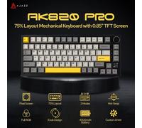 Ajazz AK820/AK820Pro Tastiera meccanica da gioco Bluetooth 5.1/Tastiera personalizzata wireless/cablata C con manopola Guarnizione hot swap