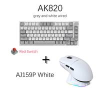 AJAZZ AK820 AS Red Switch +AJ159 P White Set BIANCO