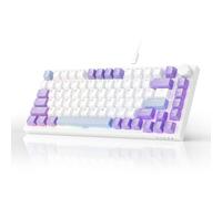 AJAZZ AK820 Kabelgebundene Mechanische Tastatur, Gaming-Tastatur, Südausrichtung RGB|Lautstärkeregler|82 Tasten|PBT-Tastenkappen|Poron Cotton|Hot-Swap-Fähiger, Custom Drivers für Windows MacOS Linux