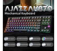 AJAZZ AK870 Gradient Keycap 87 Key Grigio il terzo esame simulato Tastiera meccanica RGB fai da te