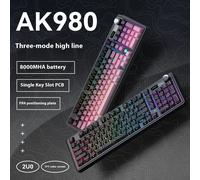 AJAZZ AK980 mechanical keyboard contour keycap multifunctional knob gasket structure color screen wireless gaming keyboard PC ga