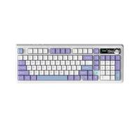 AJAZZ AK980 Tastiera meccanica da gioco con display da 1,14 pollici e pulsanti, batteria 8000mAh, BT/2.4G/USB-C, RGB rivolto verso sud, hot-swap, piastra di posizione FR4, imbottitura a 5 strati