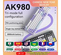 AJAZZ AK980 tastiera meccanica manopola multifunzione struttura della guarnizione schermo a colori tastiera da gioco Wireless accessori per giocatori PC