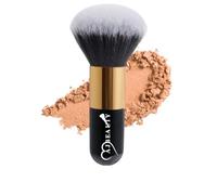 AJBEAUTY Pennello da trucco in polvere, soffice pennello kabuki, grande pennello morbido per fondotinta in polvere minerale, pennello per fard, pennello singolo grande per sfumare il trucco [nero +