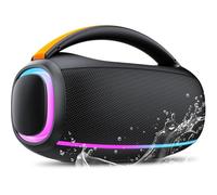 Ajblg Cassa Bluetooth Portatile, 80W Cassa Bluetooth Potente con RGB, Bluetooth 5.4 Speaker Bluetooth, IPX7 Impermeabile, Ricarica di Type C, 2 EQ, TWS, Nero, per Esterno, Feste, Spiaggia, Regal