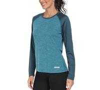 AjezMax Rash Guard da Donna, Maniche Lunghe, Magliette da Bagno a Maniche Lunghe, UV-Surf Shirts, Protezione Solare, Asciugatura Rapida