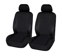 AJHJET Coprisedile Per Auto Coprisedili Per Auto In Poliestere Universali Per Maggior Parte Delle, Camion, SUV, Furgoni, Coppia Anteriore(Black 2 pieces)