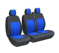 AJHJET Coprisedile Per Auto Per Ford Per Transit Per Coprisedili Anteriori Personalizzati Per Camion Furgone Autobus 2+1 Singolo E Doppio(3-Seater BLUE)