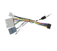 AJHJET Kit Montaggio Autoradio 2 DIN Auto per CRV 1997-2006 9 Pollici LHD RHD Nero Opaco Android Kit Telaio Pannello Centrale Fascia Cavo Video Adattatore MP5 Mascherina(Cable)