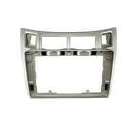 AJHJET Kit Montaggio Autoradio 9 Pollici per Toyota per Yaris per Vitz per Platz 2005-2009 2010 2011 2 DIN Car Stereo Radio Telaio Fascia Copertura Trim Kit Pannello Mascherina(d'Argento)