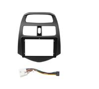 AJHJET Kit Montaggio Autoradio per Daewoo per Matiza Canbus Box Decoder 9 Pollici Car Audio Grande Schermo Fascia Adattatore 2Din Radio Dash Panel Kit Mascherina(Black Whole Set-B)