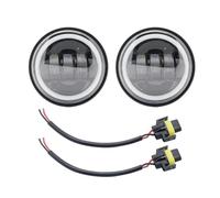 AJHJET Per Electra Per Glide Proiettore Fendinebbia A LED Da 4-1/2" E 4,5 Pollici 30W Faro Ausiliario Daymaker Luce Di Sorpasso Per Moto Faro Moto FANALE ANTERIORE(Black DRL)