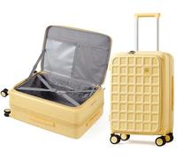 aji KA7091 Bagaglio, Giallo Formaggio, 61 cm, Hardside - Valigia espandibile con ruote girevoli