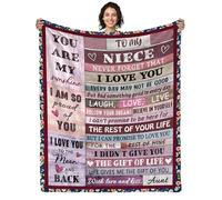 AJIIUSV Coperta per nipote di zia, compleanno, Natale, regalo di laurea per adulti e nipote, 127 x 152,4 cm