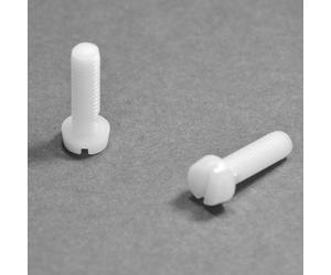 ajile - 20 pezzi - Vite nylon a testa cilindrica fessurata DIN84 diam. M8 | lunghezza = 60 mm plastica poliammide PA6.6 isolante - VCY860-M