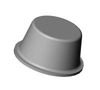 Ajile - Confezione da 12 piedini adesivi rotondi per apparecchi elettronici, 20.6 (diam.) x 3 (altezza) mm, nero