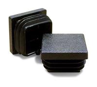 ajile punta Quadrato A alette in plastica nero per piede tubo di sedia e tavolo da Dimensione esterna 35 x 35 mm - Confezione da 10 pezzi - epd135 X 10-FBA